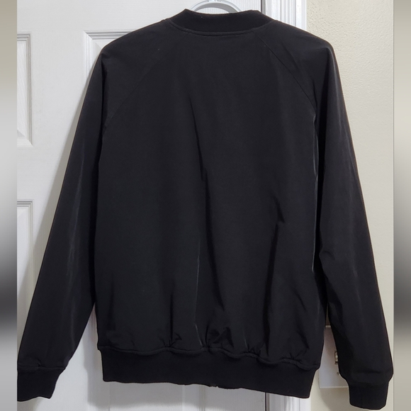 Men's Black Nylon Jacket Business Casual Muscle Fit - Picture 4 of 4